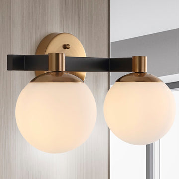 Modernist Globe Metal/Frosted Glass Modern Contemporary LED Vanity - JONATHAN Y